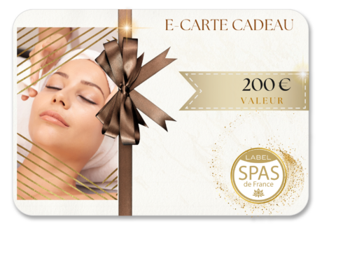 E-carte cadeau 200€ SPA DE FRANCE